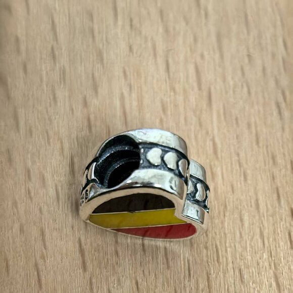 🤩🌼Pandora Belgium Flag Heart Bead Charm Love Cameroon, S925 Silver Bracelets - Picture 4 of 4